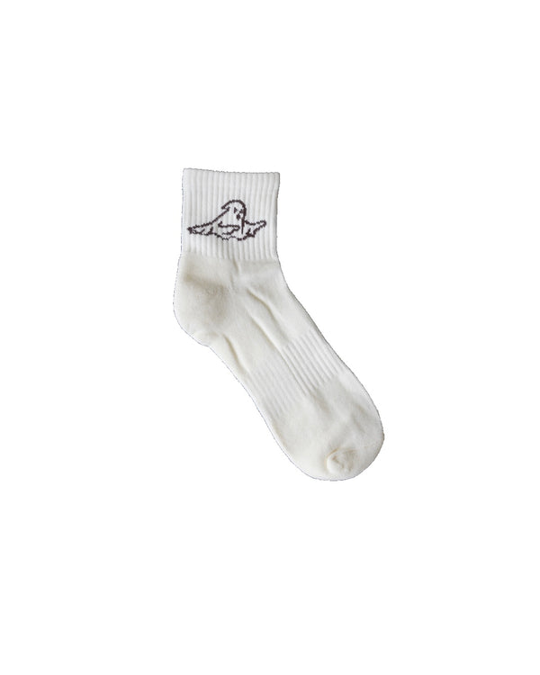 Cream logo socks